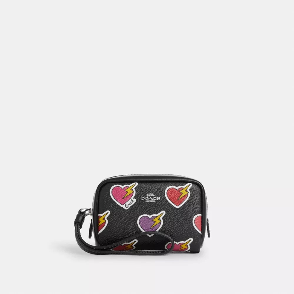 Coach Heart Bolt Pouch Wristlet